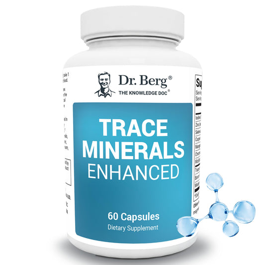 Dr. Berg Trace Minerals Enhanced Complex - Complete with 70+ Minerals Including 10 mg of Zinc - Dietary Supplement - 60 Capsules - Nirvana Guru