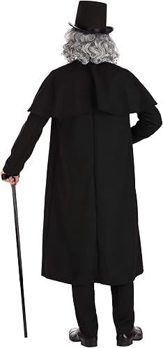 Classic Ebenezer Scrooge Costume for Adults | A Christmas Carol Outfit with Black Coat, Red Vest & Top Hat | Victorian Attire nirvanaguru