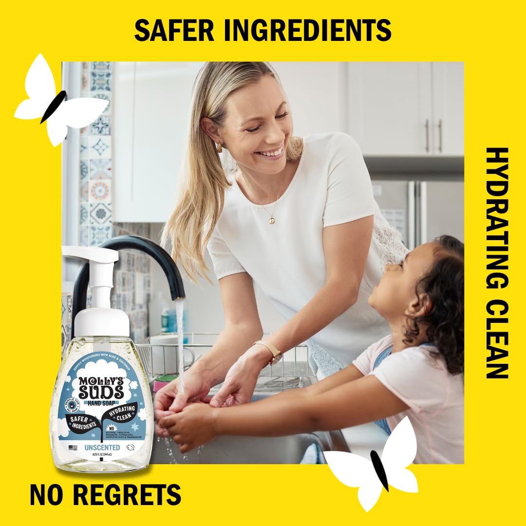 Molly's Suds Foaming Hand Soap - Made with Aloe and Coconut Oil | Moisturizing Hand Wash | Clean Ingredients, Infused with Essential Oils | Citrus Grove - 8.25 Oz (Pack of 3) Nirvana Guru