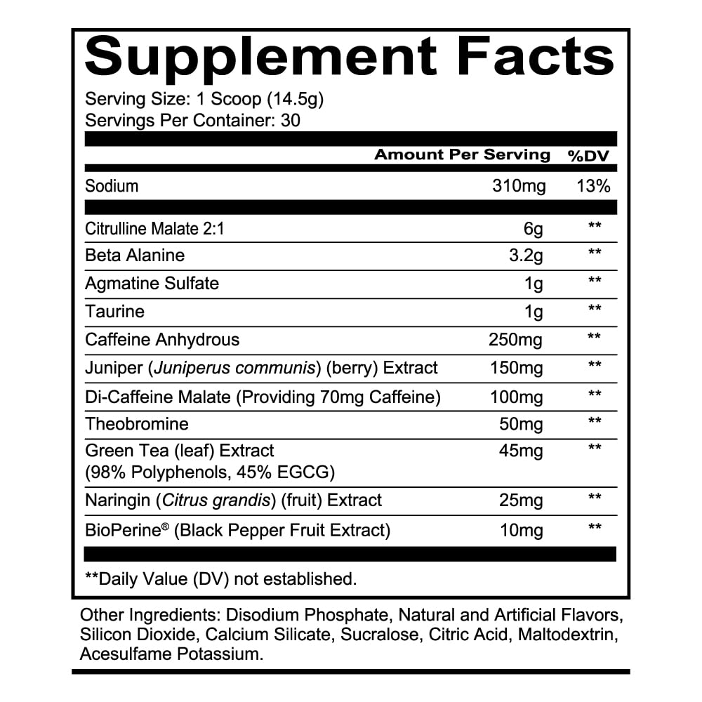 REDCON1 Total War Pre Workout Powder, Blue Lemonade - Beta Alanine + Citrulline Malate Keto Friendly Preworkout for Men & Women with 320mg of Caffeine - Fast Acting (30 Servings) Nirvana Guru