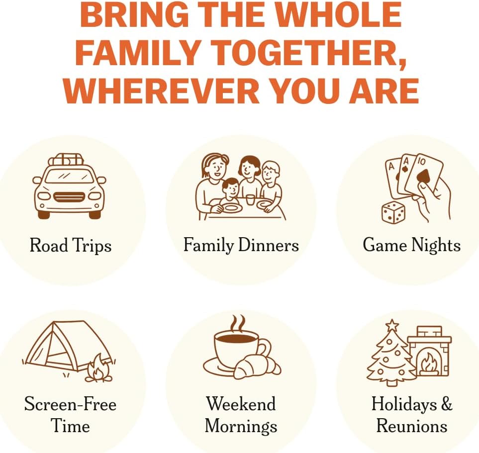 TALES 150 Conversation Cards, Family Edition, Perfect for Family Games for Adults, Teens, and Kids, Family Dinners, Game Nights, Gifts, Holidays, and Gatherings, Prompts for Meaningful Connections Nirvana Guru