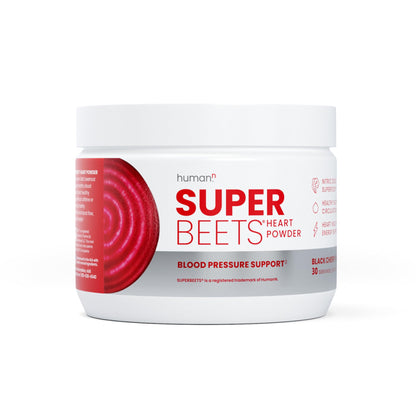 HumanN SuperBeets Beet Root Powder - Non-GMO Beetroot Superfood - Nitric Oxide Supplement for Heart Health, Circulation & Blood Pressure Support - Black Cherry, 30 Servings - Nirvana Guru