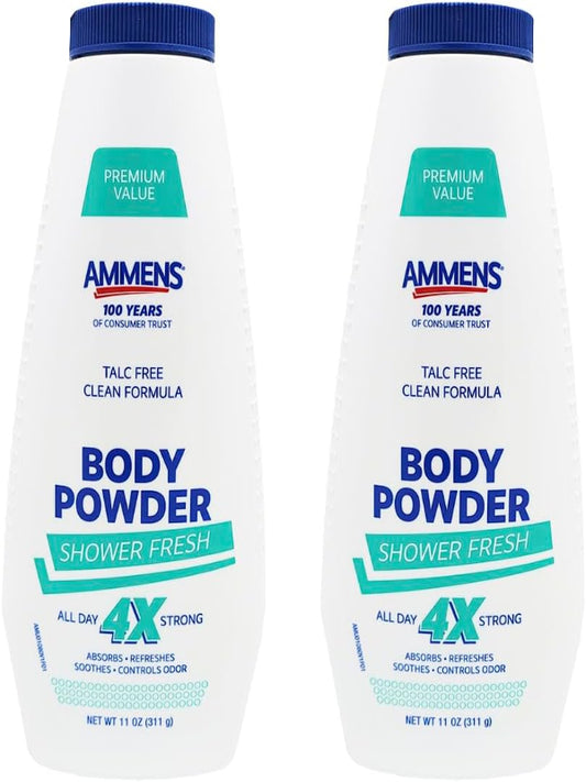 Ammens Powder Shower Fresh 11 oz (Pack of 2) Nirvana Guru