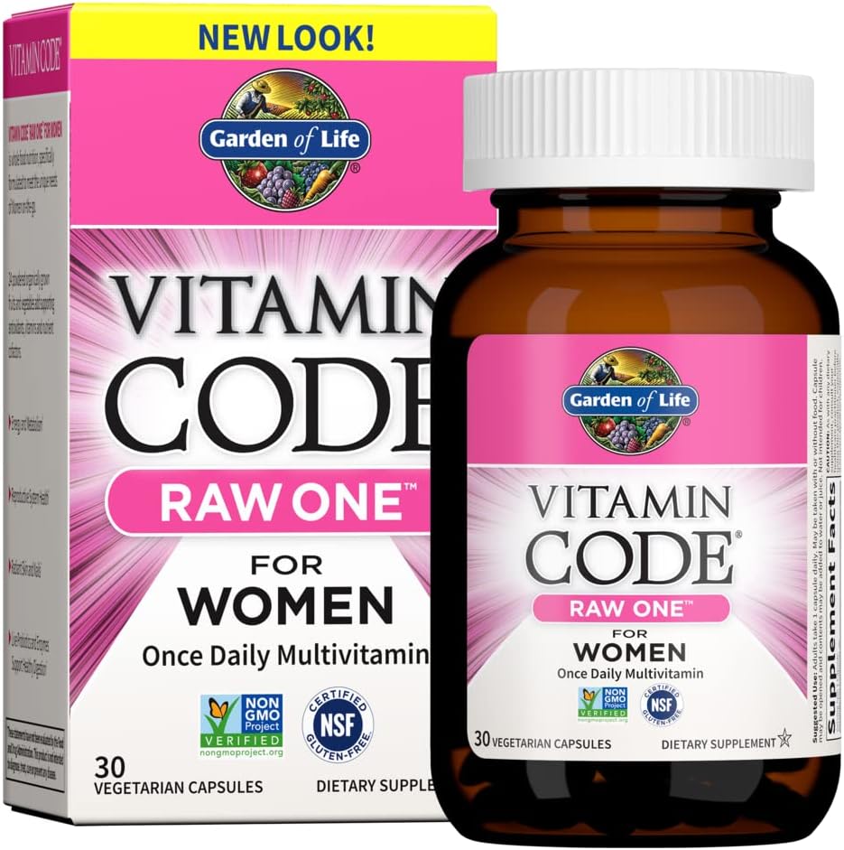Garden of Life Multivitamin for Women, Vitamin Code Raw One for Women, Once Daily, Whole Food Iron, Probiotics for Womens Health, Gluten Free Vegetarian, 30 Count - Nirvana Guru