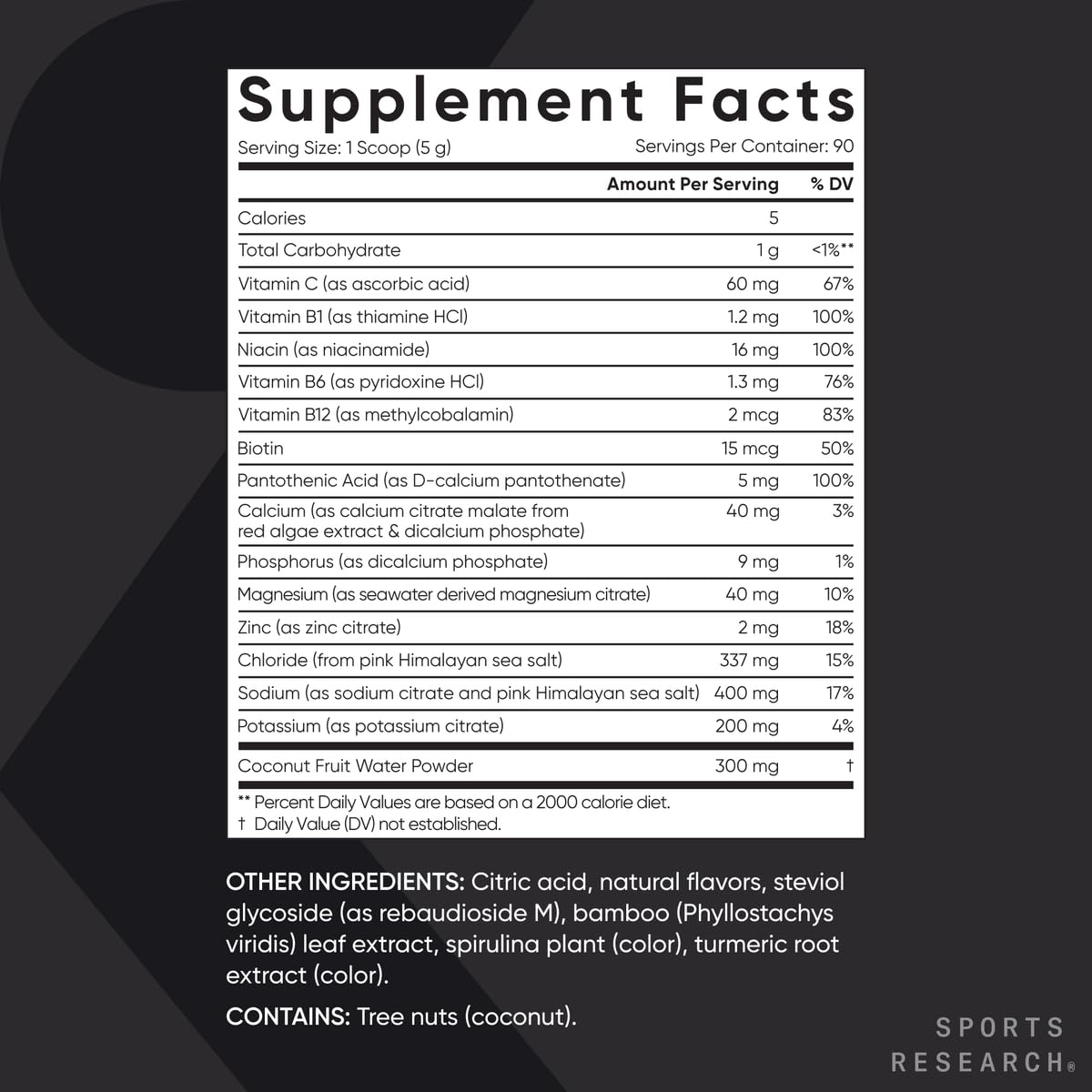 Sports Research® Hydrate Electrolytes Powder Packets - Sugar-Free & Naturally Flavored with Vitamins, Minerals, and Coconut Water - Supports Hydration - 32 Packets - Variety Pack - Nirvana Guru