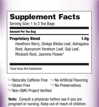 Bravo Tea Cholesterol Health Herbal Tea Caffeine Free, 20 Tea Bags - Nirvana Guru