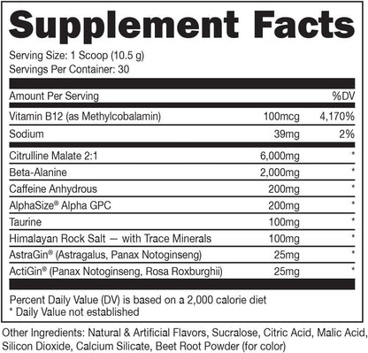 Bucked Up - Woke - HIGH STIM Pre Workout - Best Tasting - Focus Nootropic, Pump, Strength and Growth, 30 Servings (Strawberry Kiwi) Nirvana Guru