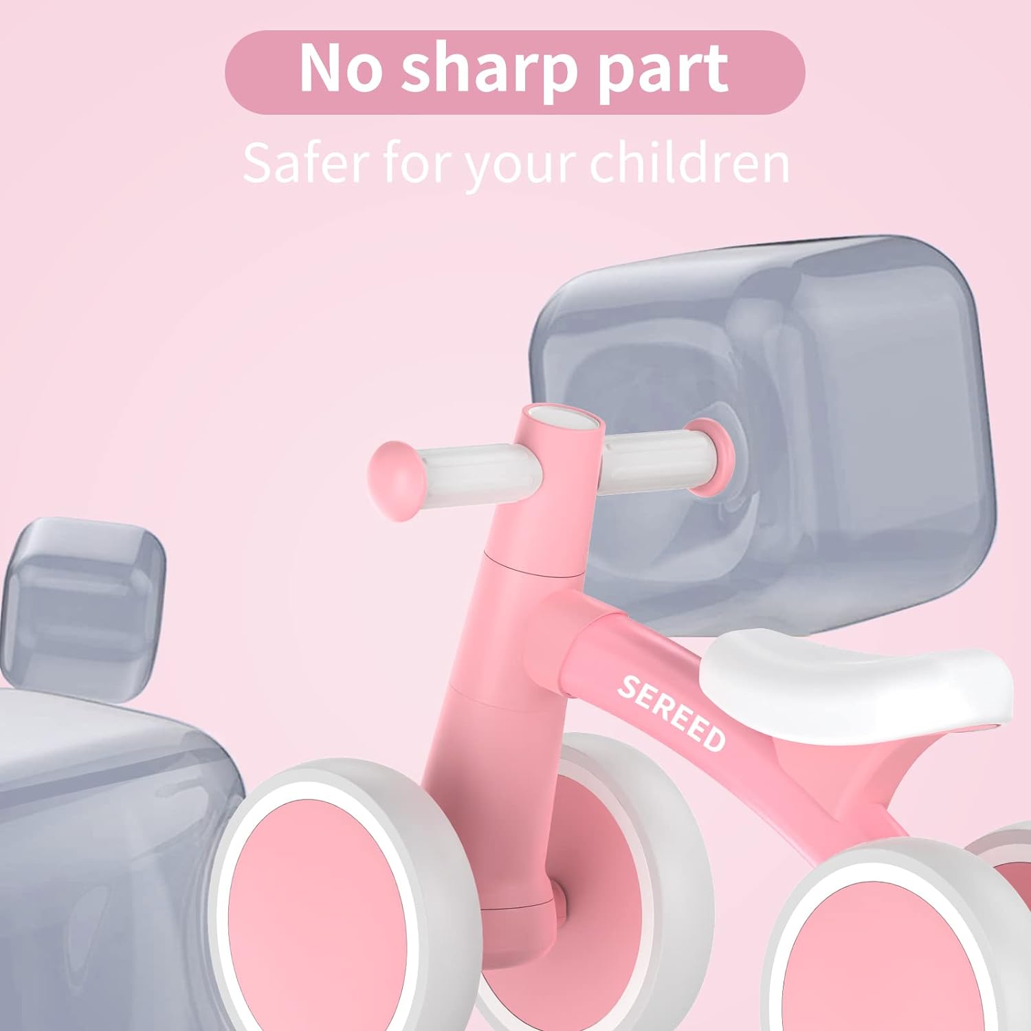 SEREED Baby Balance Bike for 1 Year Old Boys Girls 12-24 Month Toddler Balance Bike, 4 Wheels Toddler First Bike, First Birthday Gifts Nirvana Guru