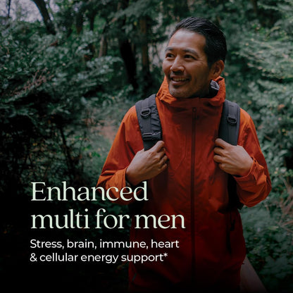 New Chapter Men's Multivitamin Advanced Formula for Stress, Brain, Immune, Heart & Energy Support, Higher Levels of Whole-Food Fermented Essential Nutrients for Men + Selenium + B Vitamins, 120 ct - Nirvana Guru