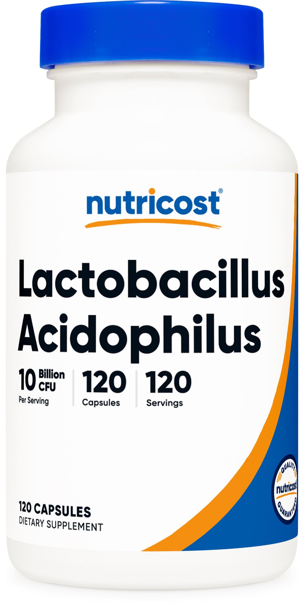 Nutricost Lactobacillus Acidophilus 10 Billion CFU, 120 Vegetarian Capsules - Nirvana Guru