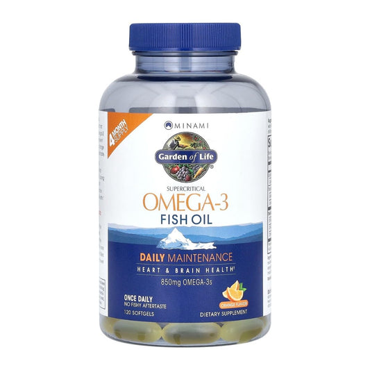 Garden of Life EPA/DHA Omega 3 Fish Oil - Minami Natural Brain Function, Heart and Mood Supplement, 60 Softgels - Nirvana Guru