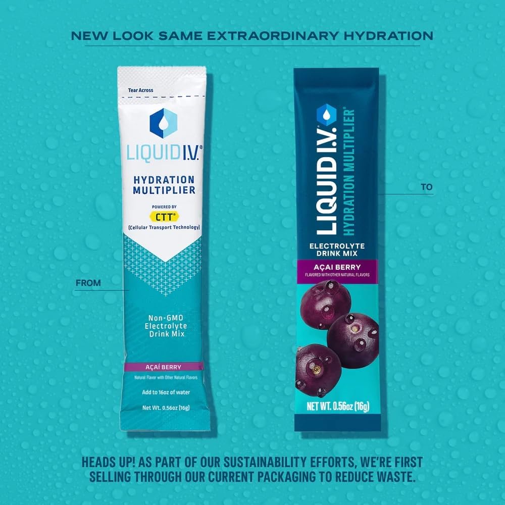 Liquid I.V.® Hydration Multiplier - Passion Fruit | Electrolyte Powder Drink Mix | 3 Pack (48 Servings) - Nirvana Guru