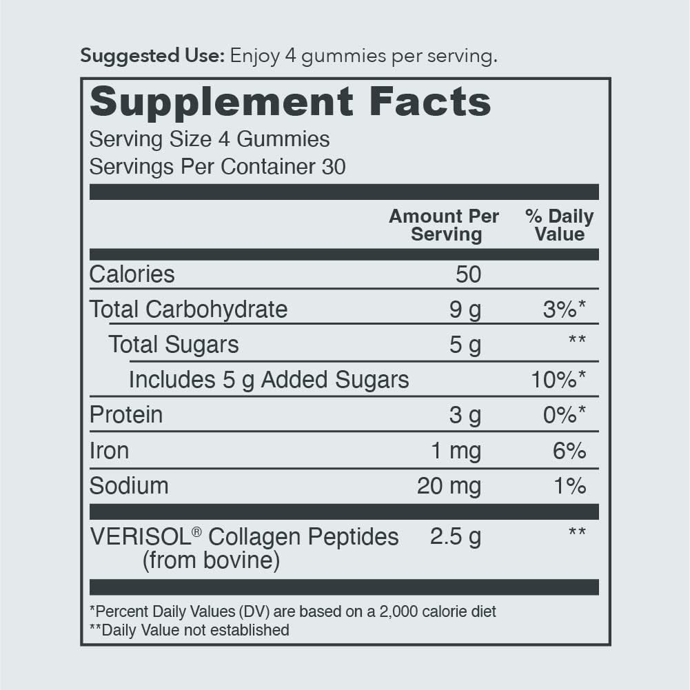 Vital Proteins Collagen Gummies, 2.5g of Clinically-Tested Collagen for Hair, Skin, Nails & Wrinkles, 120 ct, 30-Day Supply, Grape Flavor - Nirvana Guru