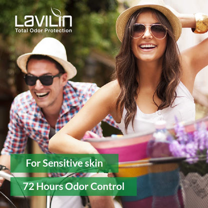Lavilin Aluminum Free Natural Deodorant for Women and Men - Up to 72 Hours Odor Control