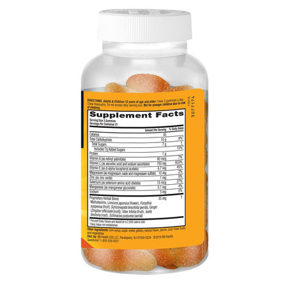 Airborne 750mg Vitamin C Immune Support Supplement Gummies for Adults, Zesty Orange Flavor, Gluten Free Crafted Blend with Powerful Antioxidants Vitamins A C & E, 63 Gummies (4 Pack) Nirvana Guru
