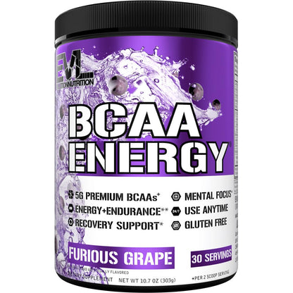 EVL BCAAs Amino Acids Powder - BCAA Energy Pre Workout Powder for Muscle Recovery Lean Growth and Endurance - Rehydrating Post Workout Recovery Drink with Natural Caffeine - Pink Lemonade Nirvana Guru
