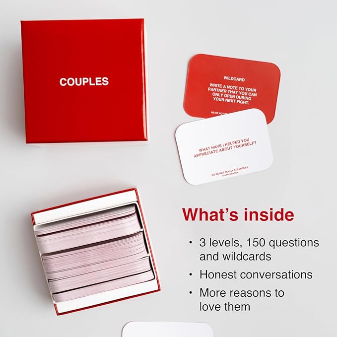 WE'RE NOT REALLY STRANGERS Couples Edition Card Game - 150 Conversation Cards for Couples - 2 Player Game for Memorable Date and Game Nights, Meaningful Games for Adults and Teens, Ages 15+, 2 Players nirvanaguru