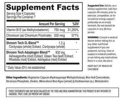 ONNIT Shroom Tech Sport Daily Exercise Support Capsules, Pre Workout Supplement with Cordyceps Mushrooms, Caffeine-Free Dietary Supplement for Daily Energy Support, 84 Count