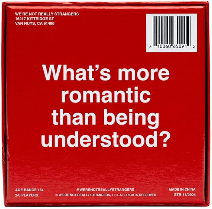 WE'RE NOT REALLY STRANGERS Couples Edition Card Game - 150 Conversation Cards for Couples - 2 Player Game for Memorable Date and Game Nights, Meaningful Games for Adults and Teens, Ages 15+, 2 Players nirvanaguru