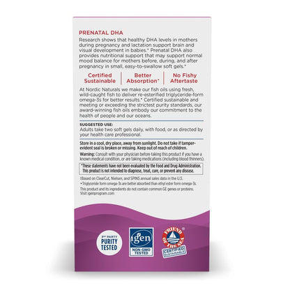 Nordic Naturals Prenatal DHA, Strawberry - 120 Soft Gels - 830 mg Omega-3 + 400 IU Vitamin D3 - Supports Brain Development in Babies During Pregnancy & Lactation - Non-GMO - 60 Servings - Nirvana Guru