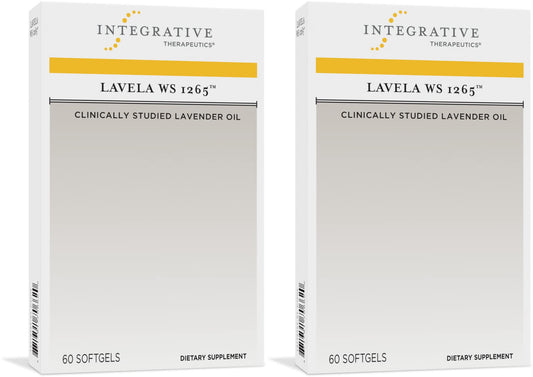 Integrative Therapeutics – Lavela WS 1265 - Clinically Studied Lavender Essential Oil Supplement - Calms Nervousness* - Reduces Stress* - 60 Softgels - Nirvana Guru