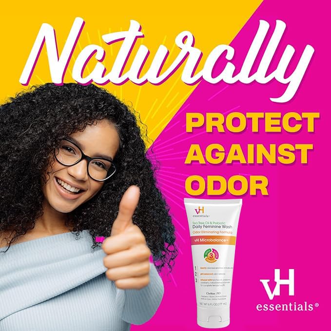 vH essentials, Ph Balanced Daily Feminine Wash, Tea Tree Oil & Prebiotic, 6, Fl Oz, (Pack Of 1) 54306 Clear Nirvana Guru