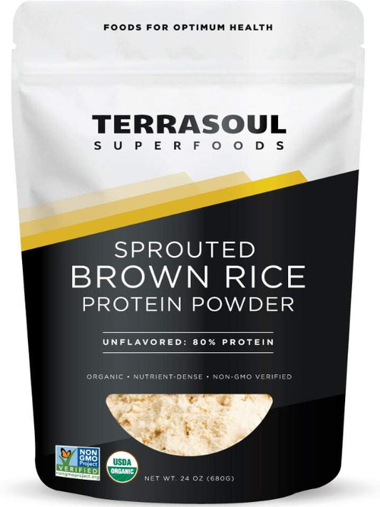 Terrasoul Superfoods Organic Sprouted Brown Rice Protein Powder, 1.5 Pounds - Nirvana Guru