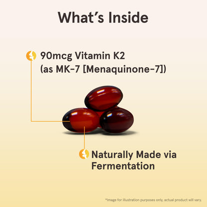 Jarrow Formulas MK-7 90 mcg - Bioactive Form of Vitamin K2 - 120 Servings (Softgels) - For Bone & Cardiovascular Health - Vitamin K2 MK-7 Dietary Supplement - K2 Vitamin Supplement MK-7 - Gluten Free - Nirvana Guru