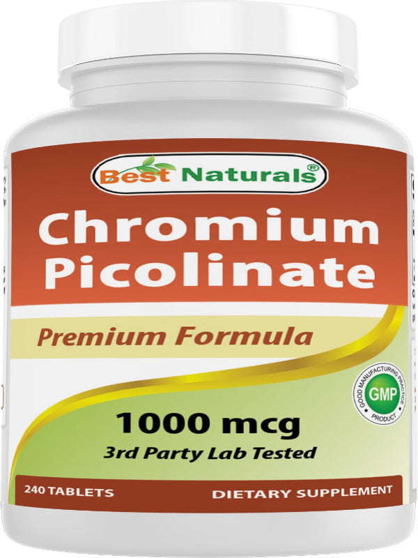 Best Naturals Chromium Picolinate 1000mcg 240 Tablets Nirvana Guru