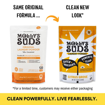 Molly's Suds Super Powder Detergent | Extra Strength Laundry Soap, Stain Fighting | Sensitive Skin | Simple, Effective Ingredients | 60 Loads - Lavender