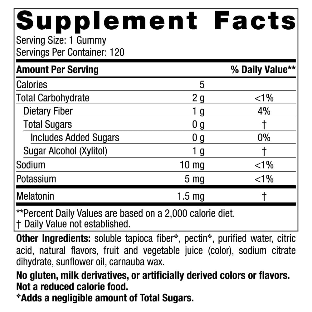 Nordic Naturals Zero Sugar Melatonin Gummies, Raspberry - 120 Gummies - 1.5 mg Melatonin - Great Taste - Restful Sleep, Antioxidant Support - Non-GMO, Vegan - 120 Servings - Nirvana Guru