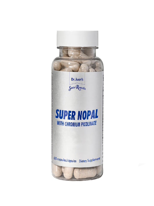 Santo Remedio Super Nopal, Exclusive Formula with Nopal, Gurmar (Gymnema Silvestre), Chromium Picolinate and Vanadyl Sulfate. 60 Capsules (30 Servings) Nirvana Guru