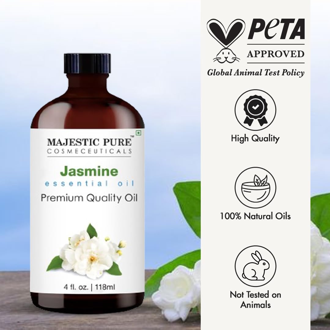 Majestic Pure Lavender Essential Oil with Glass Dropper | 100% Pure and Natural Lavender Oil | Premium Grade Essential Oils for Diffusers, Skin, Aromatherapy, Massage | 4 Fl Oz - Nirvana Guru