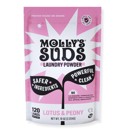 Molly's Suds Super Powder Detergent | Extra Strength Laundry Soap, Stain Fighting | Sensitive Skin | Simple, Effective Ingredients | 60 Loads - Lavender