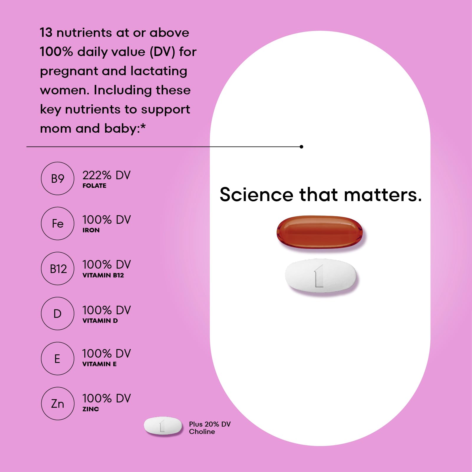 ONE A DAY Women’s Prenatal Advanced Complete Multivitamin with Brain Support* with Choline, Folic Acid, Omega-3 DHA & Iron for Pre, During & Post Pregnancy, 60+60 Ct (120 Total) (Packaging May Vary) Nirvana Guru