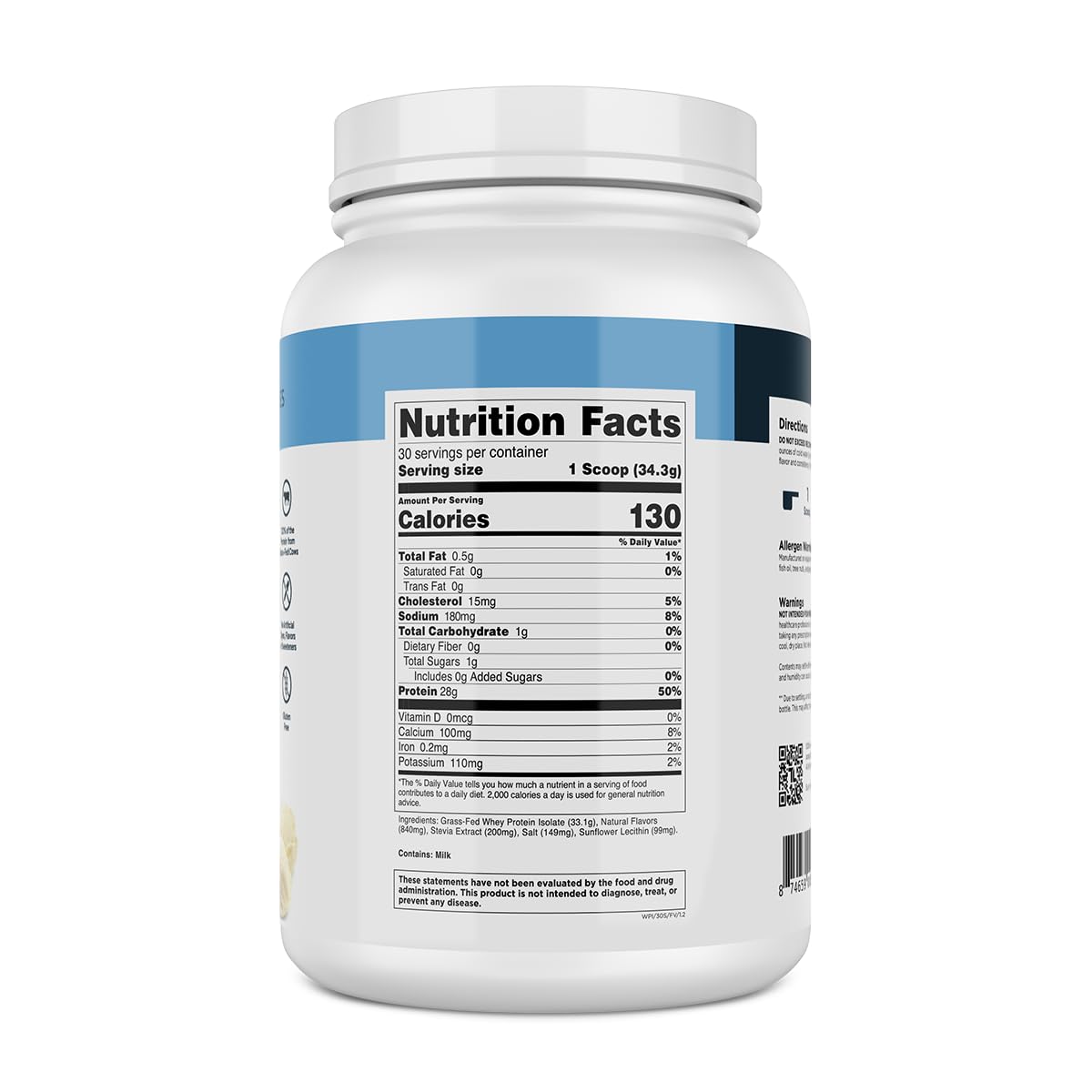 Transparent Labs Grass-Fed Whey Protein Isolate - Naturally Flavored, Gluten Free Whey Protein Powder with 28g of Protein per Serving & 9 Amino Acids - 30 Servings, Milk Chocolate Nirvana Guru
