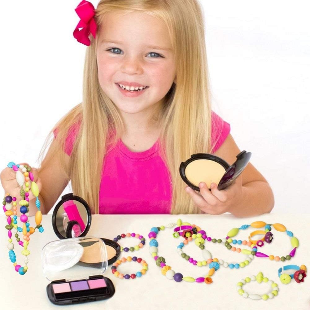 GILI Pop Beads - Jewelry Making Kit for 3 4 5 6 7 8 Year Old Little Girls - Arts and Crafts Toys for Kids Age 4yr-8yr - Necklace Bracelet Creativity Snap Set Top Best Christmas Birthday Gifts (500pcs) Nirvana Guru