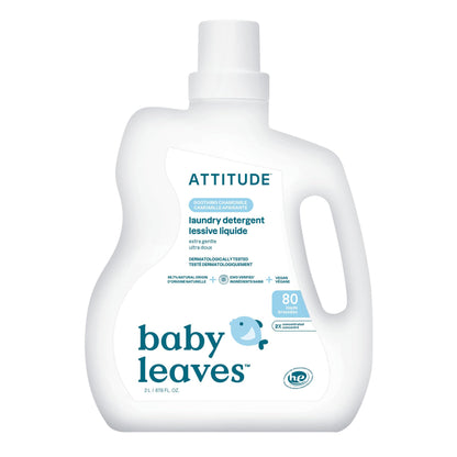 ATTITUDE Baby Laundry Detergent Liquid, EWG Verified, Safe for Baby Clothes, Infant and Newborn, Vegan and Naturally Derived Washing Soap, HE Compatible, Unscented, 80 Loads, 67.6 Fl Oz Nirvana Guru