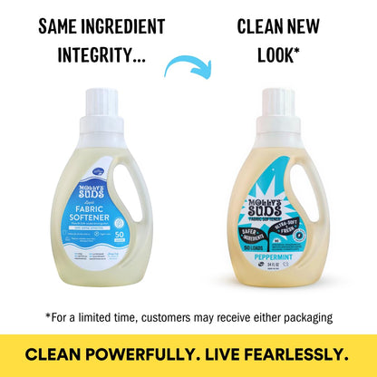 Molly’s Suds Fabric Softener Liquid for Sensitive Skin | Vinegar-Powered, Infused with Essential Oils | Fights Static, Reduces Wrinkles, Deodorizes | Peppermint, 50 Loads Nirvana Guru