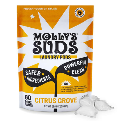 Molly's Suds Laundry Detergent Pods | Clean Detergent for Sensitive Skin | Ultra Concentrated and Stain Fighting | Peppermint - 120 Count (Value Pack) Nirvana Guru