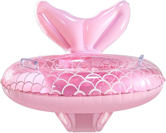 KISSHAKE Baby Pool Float, Mermaid Baby Swimming Float, Smart Swim Trainer, Inflatable Pool Floats for Toddlers, Infant Swim Floats, Toddler Floaties, Kids Beach Toys Summer Essentials nirvanaguru