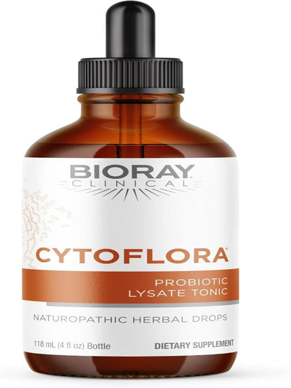 BIORAY Professional CytoFlora - 4 fl oz - Probiotic Immunity Tonic - Improves Bowel & Gut Function - Non-GMO, Vegetarian, Gluten Free Nirvana Guru