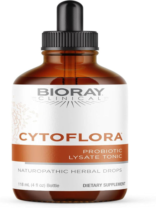 BIORAY Professional CytoFlora - 4 fl oz - Probiotic Immunity Tonic - Improves Bowel & Gut Function - Non-GMO, Vegetarian, Gluten Free Nirvana Guru