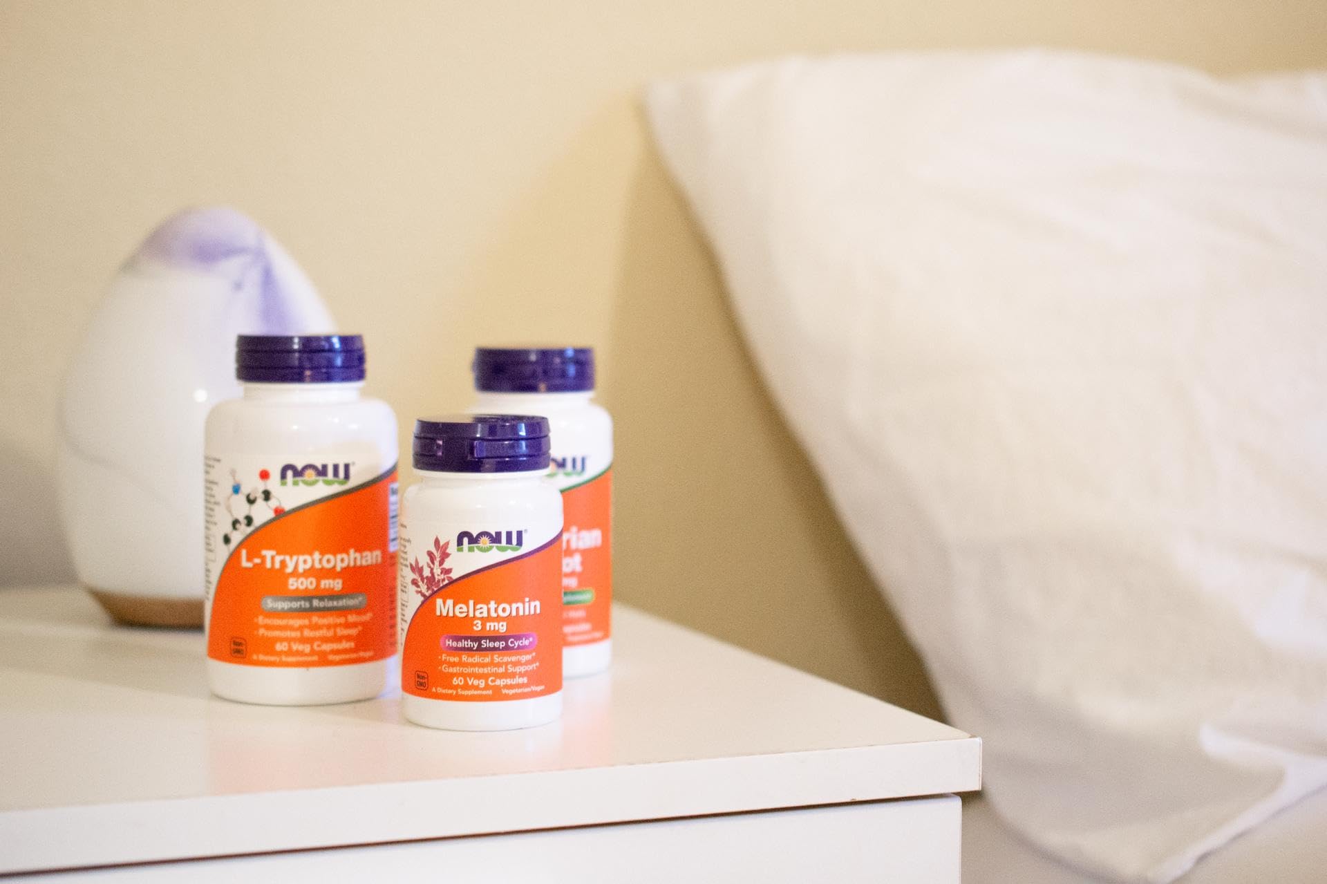 NOW Foods Supplements, L-Tryptophan 500 mg, Encourages Positive Mood*, Supports Relaxation*, 120 Veg Capsules Nirvana Guru