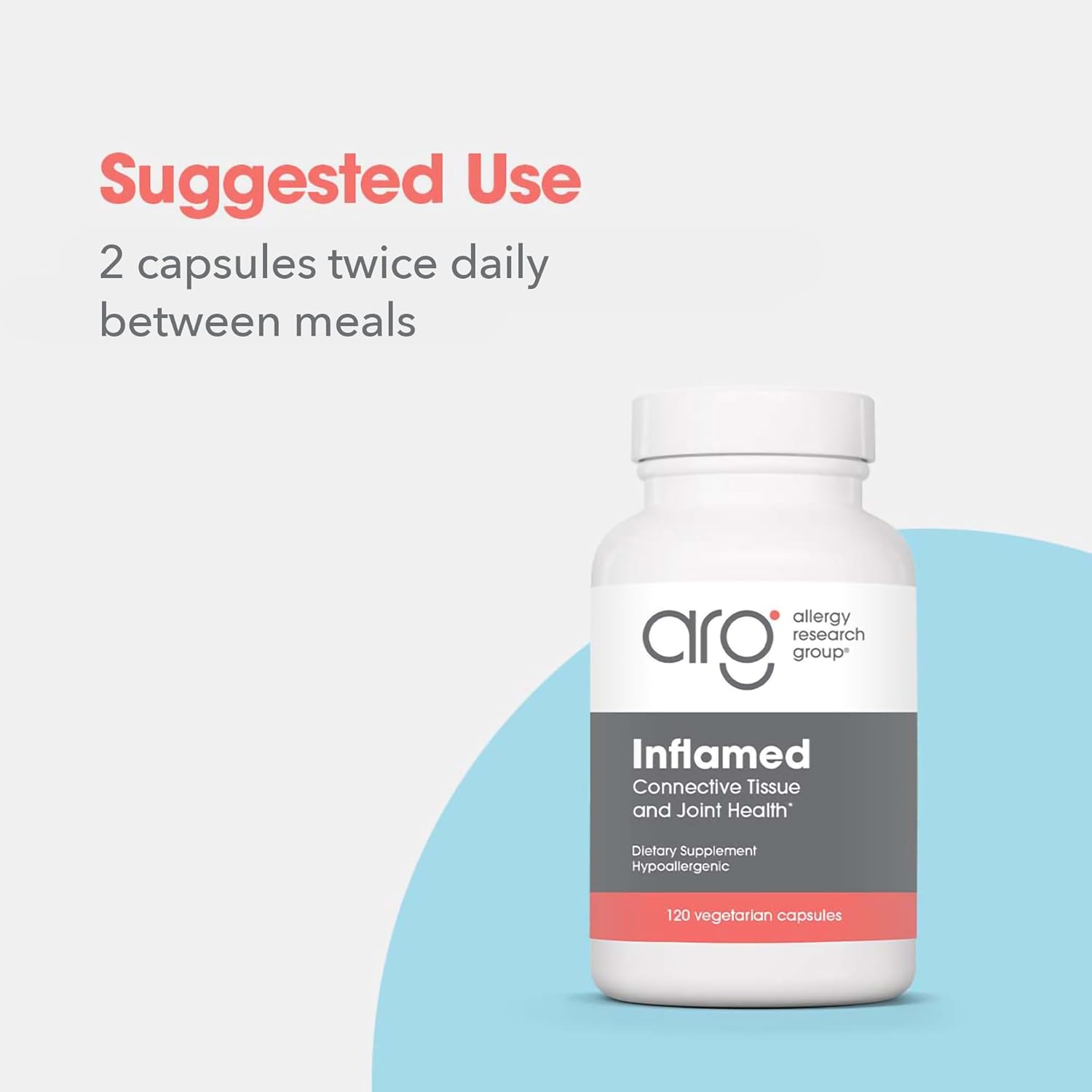 Allergy Research Group InflaMed Joint Health Supplement - Joint Support Supplement for Men & Women, Molybdenum, Turmeric, MSM, Boswellia,Connective Tissue Health - 120 Count Nirvana Guru
