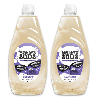 Molly's Suds Liquid Dish Soap | Clean, Simple Ingredients | Extra Scrubbing Power | Citrus Scent, 24 oz - 2 Pack Nirvana Guru