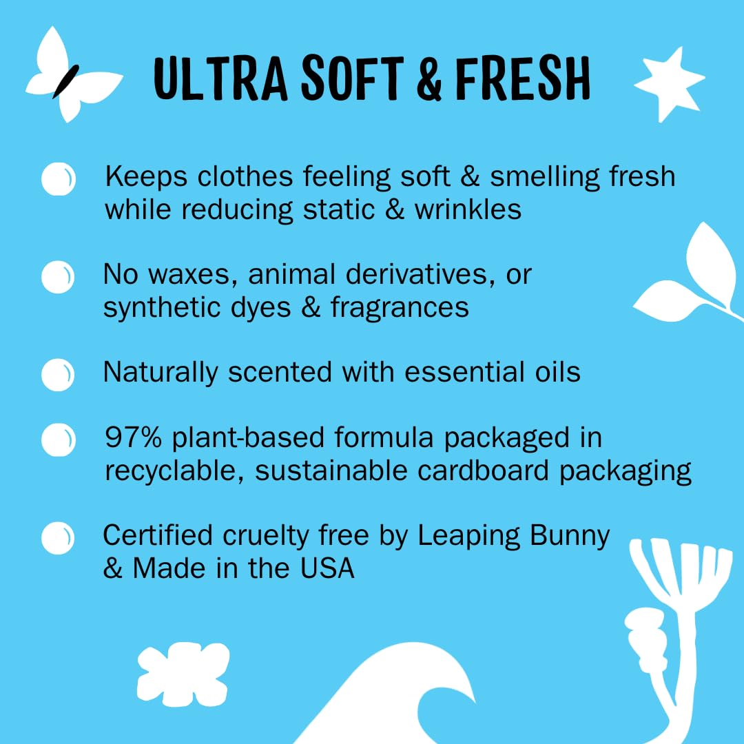 Molly's Suds Fabric Softener Dryer Sheets for Sensitive Skin | Plant-Based Static Reducer, Plastic-Free Packaging | Lavender (120 Sheets) Nirvana Guru