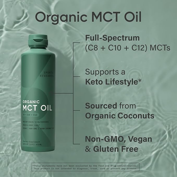 Sports Research Organic MCT Oil - Nirvana Guru