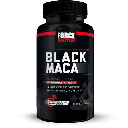 Force Factor Maca Max, Maca Root Capsules to Maximize Vitality & Performance, Made with Black Maca, Red Maca, & Yellow Maca Powder, Maca Root Powder, 2000mg, 120 Capsules