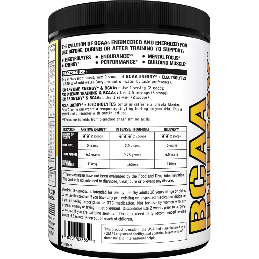 EVL BCAAs Amino Acids Powder - BCAA Energy Pre Workout Powder for Muscle Recovery Lean Growth and Endurance - Rehydrating Post Workout Recovery Drink with Natural Caffeine - Pink Lemonade Nirvana Guru